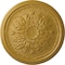 Ekena Millwork Luton Ceiling Medallion (Fits Canopies up to 1 1/8"), Hnd-Painted Iridescent Gold, 15 3/4"OD x 5/8"P CM16LUIGS - alternate 1